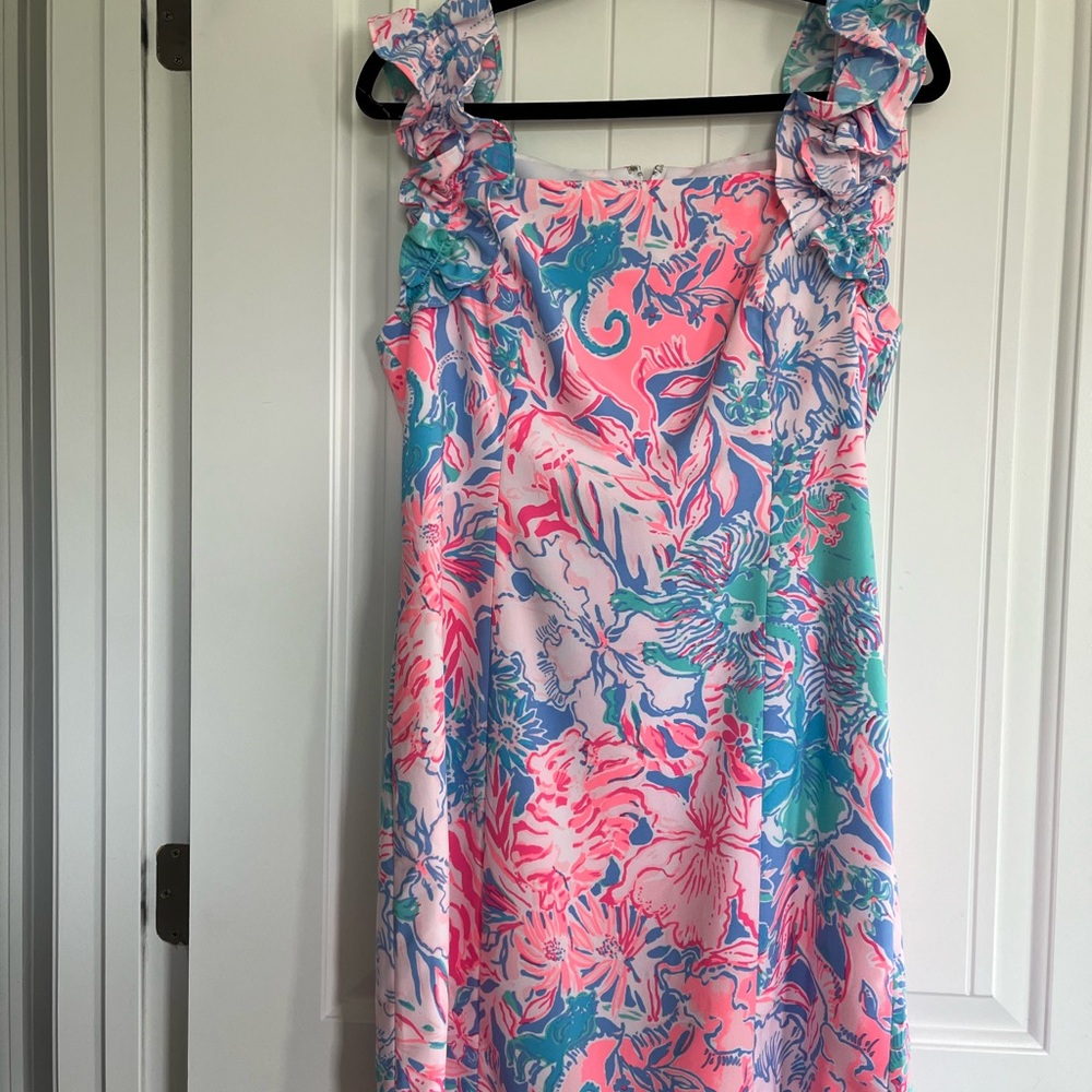 Lilly Pulitzer Pink and Blue Patterned Dress